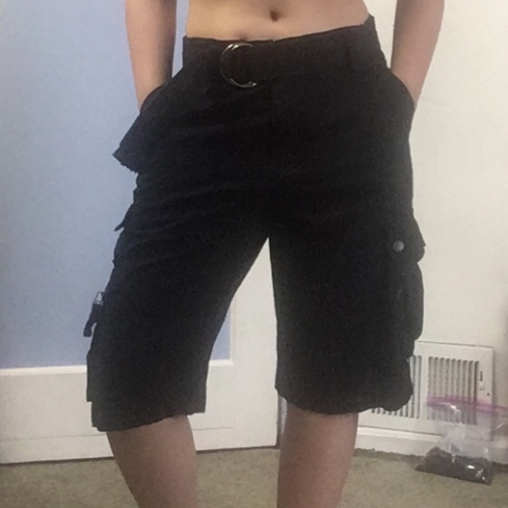 Black Cargo Shorts